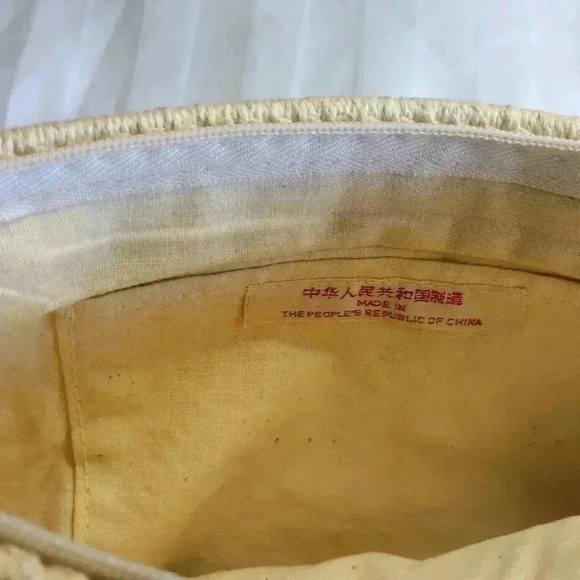 Vintage macrame cream clutch OS - Picture 3 of 5